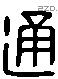 通 Liushutong characters