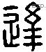 逢 Liushutong characters