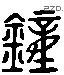 锺 Liushutong characters