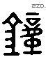 锺 Liushutong characters