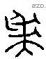 虞 Liushutong characters