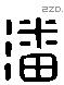 潘 Liushutong characters