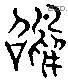 雕 Liushutong characters