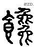 馋 Liushutong characters