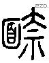 赧 Liushutong characters