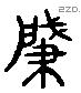 肇 Liushutong characters