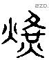 晃 Liushutong characters