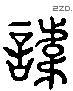 諱 Liushutong characters