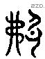 勃 Liushutong characters