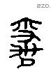 爵 Liushutong characters