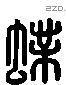 蝶 Liushutong characters