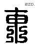 東 Liushutong characters