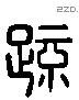 疏 Liushutong characters