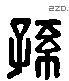 孫 Liushutong characters