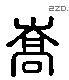 喬 Liushutong characters