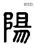 陽 Liushutong characters