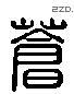 蒼 Liushutong characters