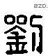 刘 Liushutong characters