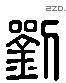 劉 Liushutong characters