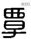 覃 Liushutong characters