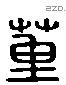 董 Liushutong characters