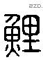 鯉 Liushutong characters