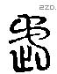 武 Liushutong characters