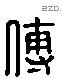 傅 Liushutong characters