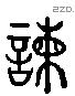 谏 Liushutong characters