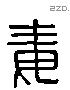 毒 Liushutong characters