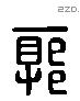 郭 Liushutong characters