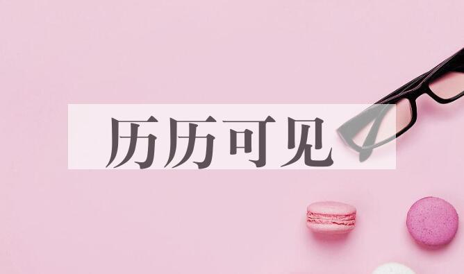 成语历历可见是什么意思？