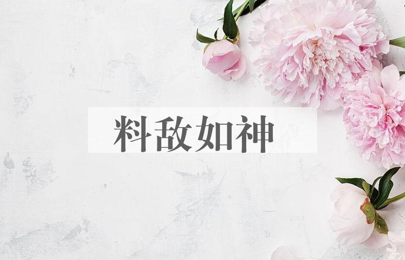 成语料敌如神是什么意思？