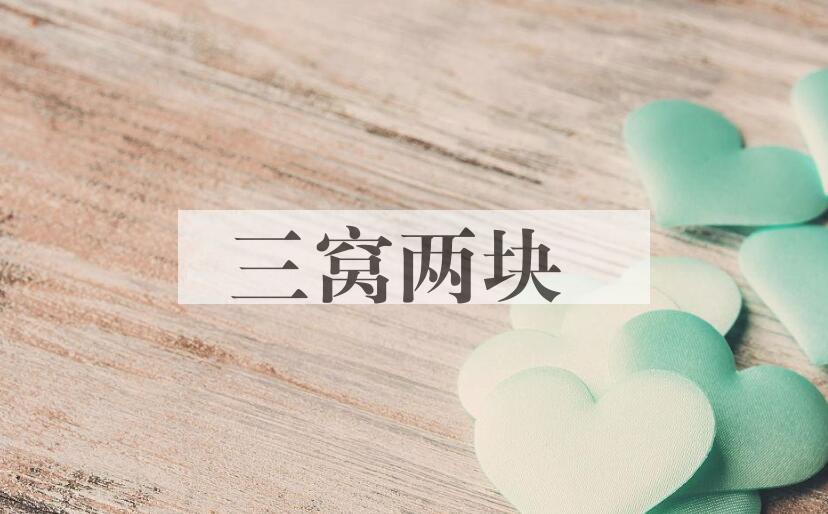 成语三窝两块是什么意思？