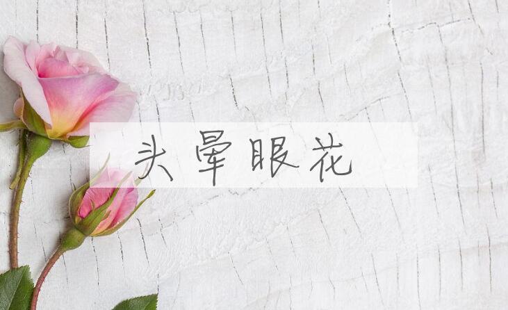 成语头晕眼花是什么意思？