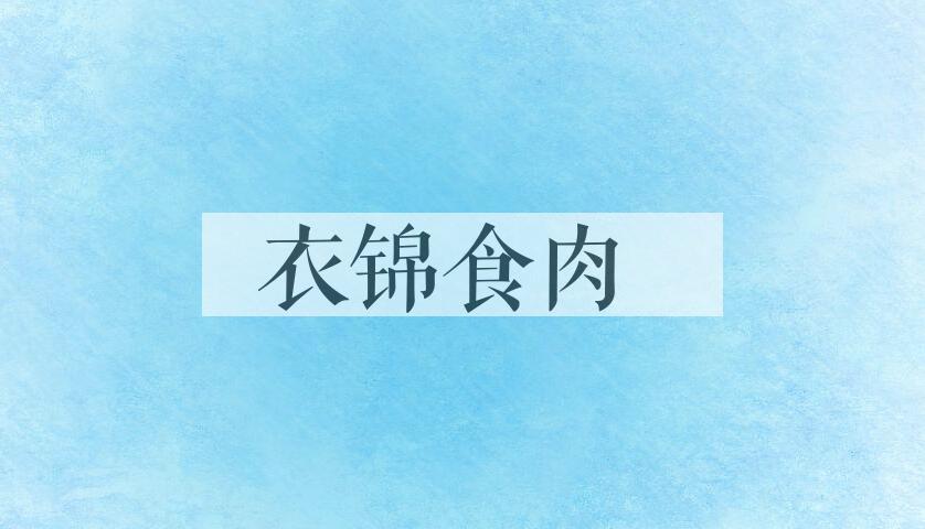 成语衣锦食肉是什么意思？