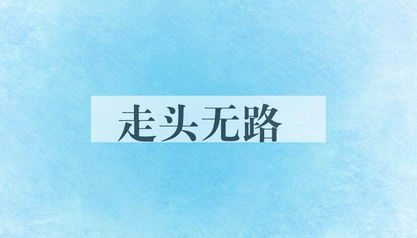 成语走头无路是什么意思？