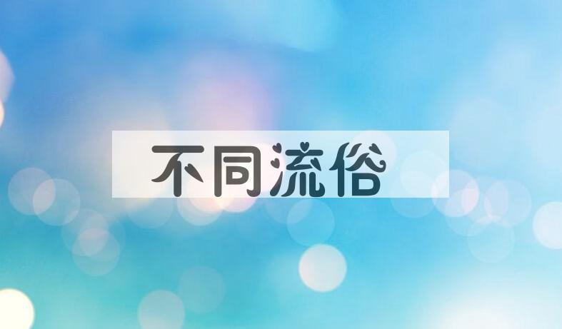 成语不同流俗是什么意思？