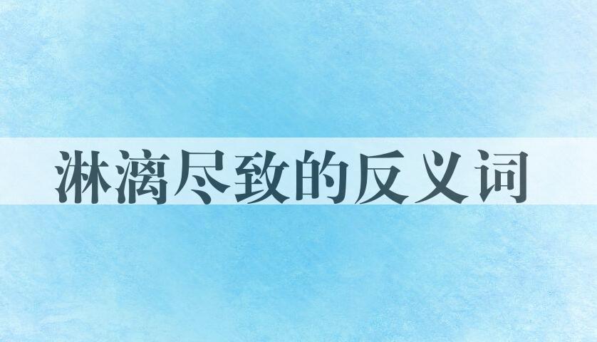 用淋漓尽致造句