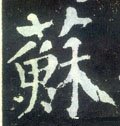 甦字的其他书法字体