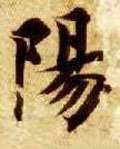 陽字的其他书法字体