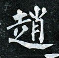 赵字的其他书法字体