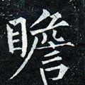 瞻字的其他书法字体