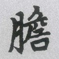 膽字的其他书法字体