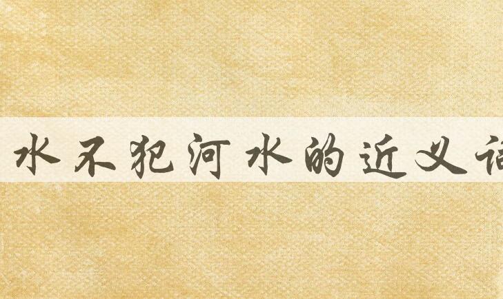 用井水不犯河水造句