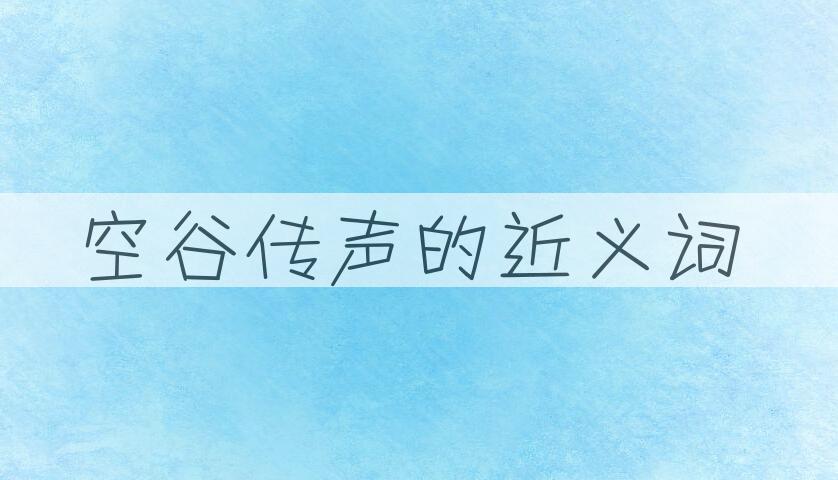 用空谷传声造句