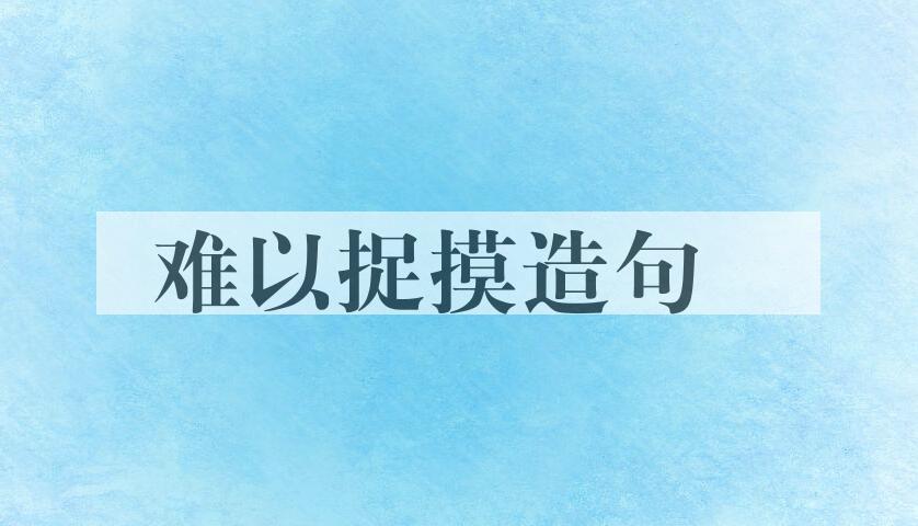 用难以捉摸造句