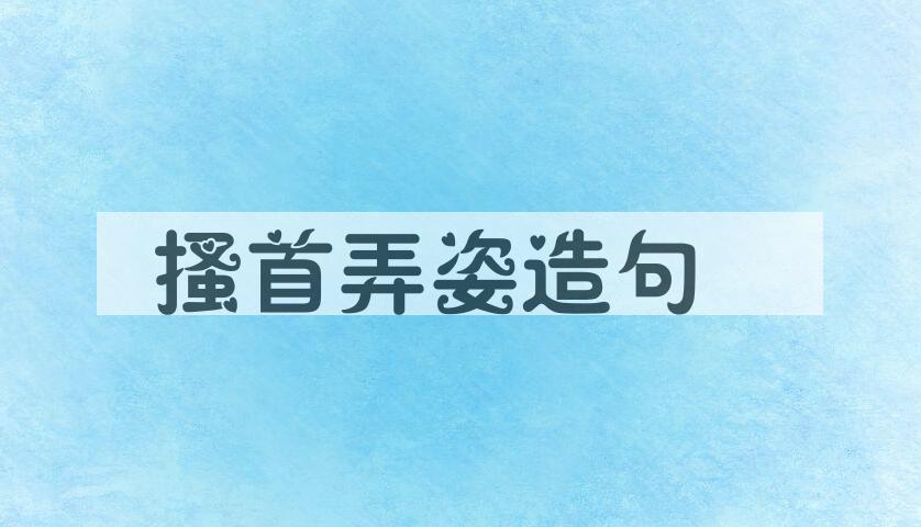 用搔首弄姿造句