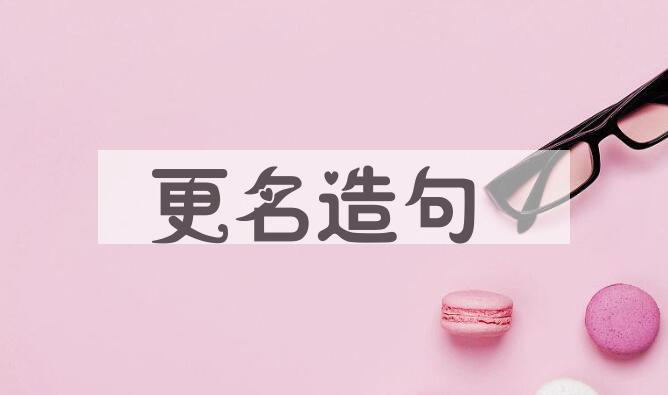 用更名造句